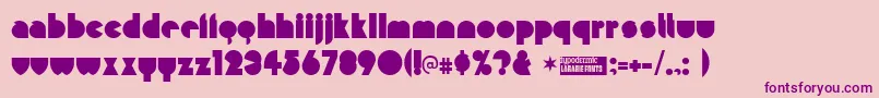 misirlou Font – Purple Fonts on Pink Background