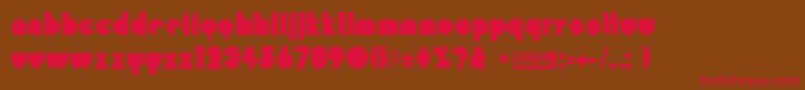 misirlou Font – Red Fonts on Brown Background