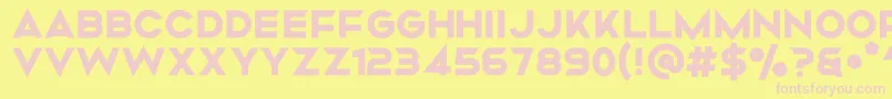 Mismo Bold Font – Pink Fonts on Yellow Background