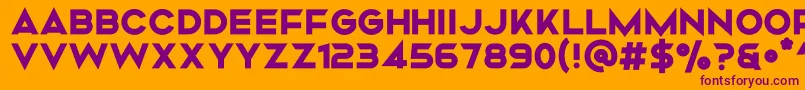 Mismo Bold Font – Purple Fonts on Orange Background