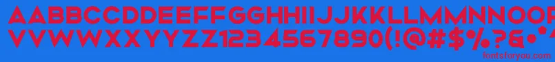 Шрифт Mismo Bold – красные шрифты на синем фоне