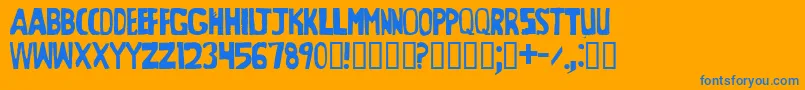 BeltwayProphecyIrregular Font – Blue Fonts on Orange Background