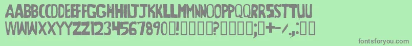 BeltwayProphecyIrregular Font – Gray Fonts on Green Background