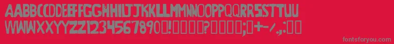 BeltwayProphecyIrregular Font – Gray Fonts on Red Background