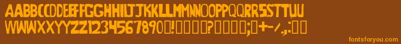 BeltwayProphecyIrregular Font – Orange Fonts on Brown Background