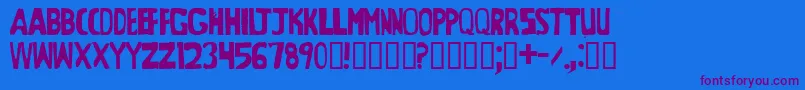 BeltwayProphecyIrregular Font – Purple Fonts on Blue Background