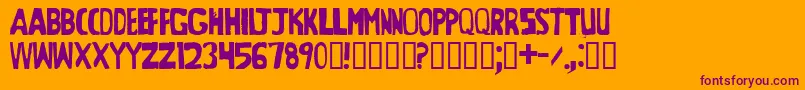 BeltwayProphecyIrregular Font – Purple Fonts on Orange Background