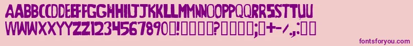 BeltwayProphecyIrregular Font – Purple Fonts on Pink Background
