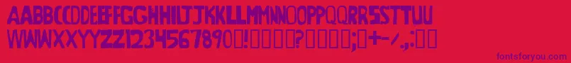 BeltwayProphecyIrregular Font – Purple Fonts on Red Background