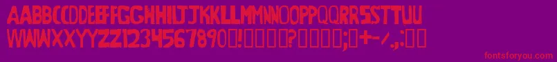 BeltwayProphecyIrregular Font – Red Fonts on Purple Background