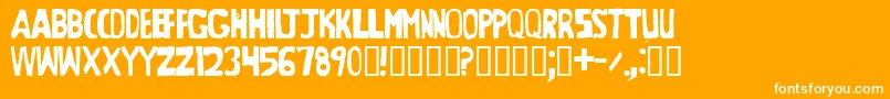フォントBeltwayProphecyIrregular – オレンジの背景に白い文字
