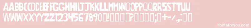 BeltwayProphecyIrregular Font – White Fonts on Pink Background