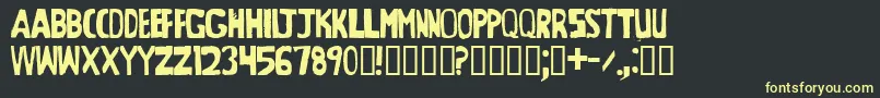 BeltwayProphecyIrregular Font – Yellow Fonts on Black Background