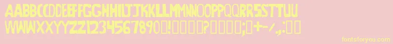 BeltwayProphecyIrregular Font – Yellow Fonts on Pink Background