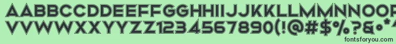 Mismo Campus Font – Black Fonts on Green Background