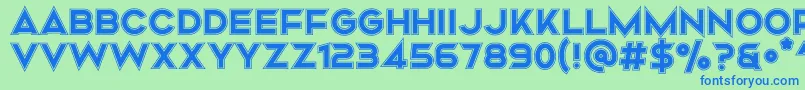 Mismo Campus Font – Blue Fonts on Green Background