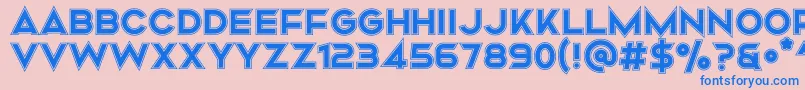 Mismo Campus Font – Blue Fonts on Pink Background