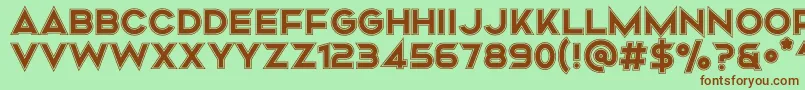 Mismo Campus Font – Brown Fonts on Green Background