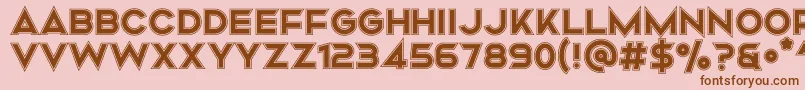 Mismo Campus Font – Brown Fonts on Pink Background