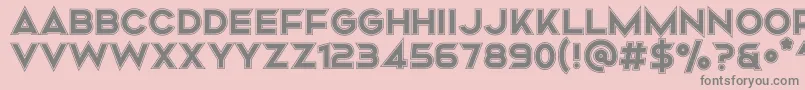 Mismo Campus Font – Gray Fonts on Pink Background