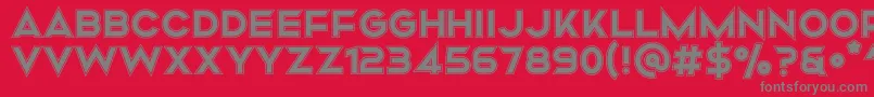 フォントMismo Campus – 赤い背景に灰色の文字