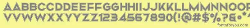Mismo Campus Font – Gray Fonts on Yellow Background