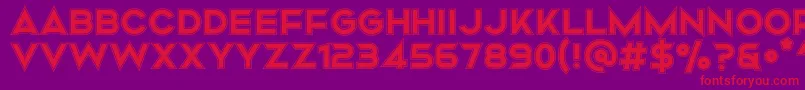 Mismo Campus Font – Red Fonts on Purple Background