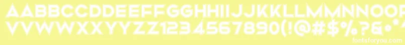 Mismo Campus Font – White Fonts on Yellow Background