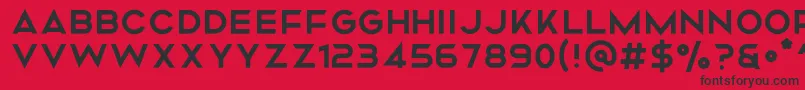 Mismo Regular Font – Black Fonts on Red Background