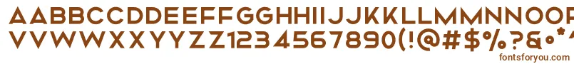 Шрифт Mismo Regular – коричневые шрифты на белом фоне