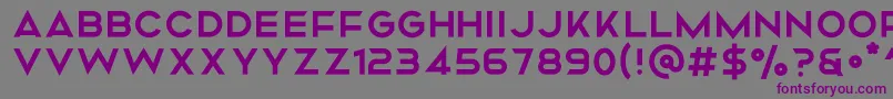 フォントMismo Regular – 紫色のフォント、灰色の背景