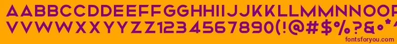 Шрифт Mismo Regular – фиолетовые шрифты на оранжевом фоне