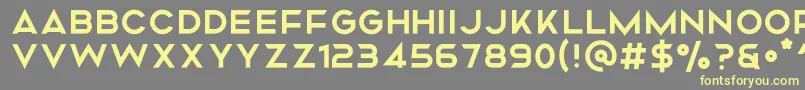 Mismo Regular-Schriftart – Gelbe Schriften auf grauem Hintergrund