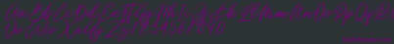 Miss Catlyne Font – Purple Fonts on Black Background