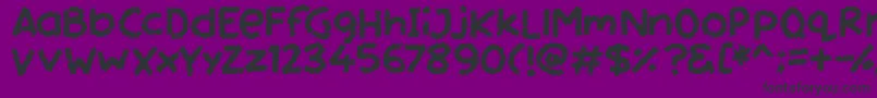 Miss Chalkboard-fontti – mustat fontit violetilla taustalla