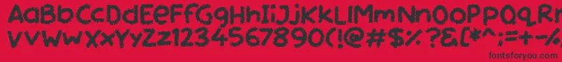 Miss Chalkboard Font – Black Fonts on Red Background