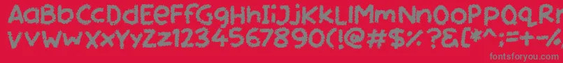 Miss Chalkboard Font – Gray Fonts on Red Background