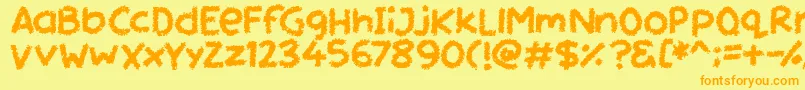 Police Miss Chalkboard – polices orange sur fond jaune