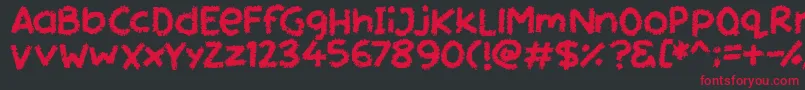 Czcionka Miss Chalkboard – czerwone czcionki na czarnym tle