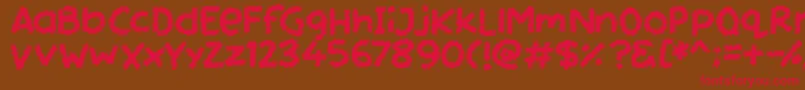 Miss Chalkboard Font – Red Fonts on Brown Background
