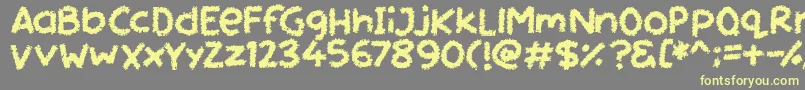 Miss Chalkboard Font – Yellow Fonts on Gray Background