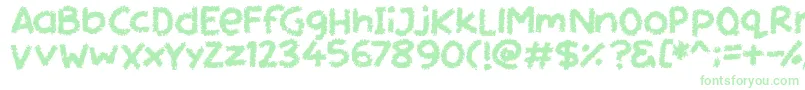 Miss Chalkboard Font – Green Fonts on White Background