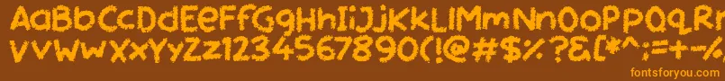 Miss Chalkboard Font – Orange Fonts on Brown Background