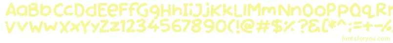 Miss Chalkboard Font – Yellow Fonts on White Background