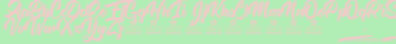 Miss Daisy Personal Use Font – Pink Fonts on Green Background