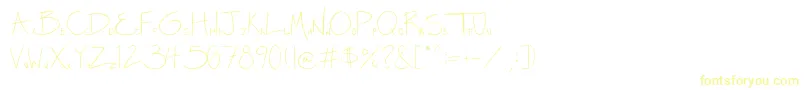 フォントMiss Diikae  s Handwriting   by Diikae – 黄色のフォント