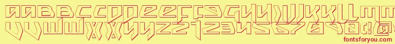 Snubfighter3D Font – Red Fonts on Yellow Background