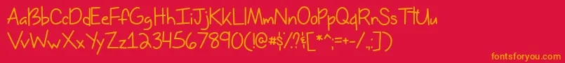 Miss Issippi   Font – Orange Fonts on Red Background