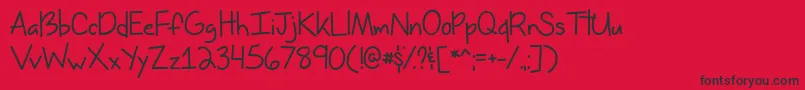 Miss Issippi   Font – Black Fonts on Red Background