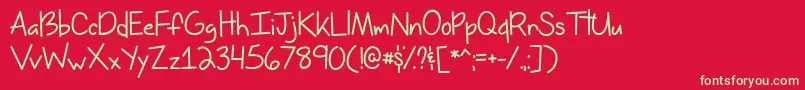Miss Issippi   Font – Green Fonts on Red Background